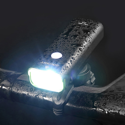 Gdcron vélo phare flahlight vélo avant lampe lampe de poche 400 600 800Lumen LED USB rechargeable ► Photo 1/6