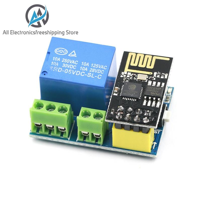 Module de relais WiFi ESP8266 5V DS18B20, DHT11 RGB, interrupteur de commande à distance pour maison intelligente, LED de contrôle choses, application téléphone ESP-01 ► Photo 1/5