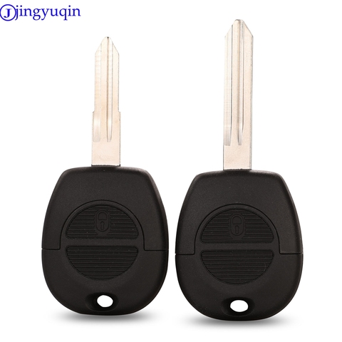 Jingyuqin – coque de clé télécommande à 2 boutons pour Nissan Micra Almera Primera x-trail, étui de remplacement pour lame non coupée ► Photo 1/5