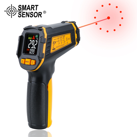 Thermomètre laser infrarouge sans contact, avec écran LCD couleur et alarme, pyromètre, hygromètre numérique ► Photo 1/6