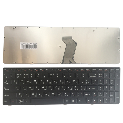 Russe NOUVEAU clavier pour ordinateur lenovo G580 Z580A G585 Z585 G590 RU Noir frontière clavier d'ordinateur portable ► Photo 1/5