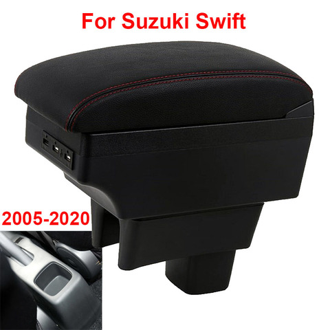 Pour Suzuki Swift boîte d'accoudoir 2005-2022 voiture accoudoir voiture accessoires intérieur boîte de rangement pièces de rénovation USB 2011 2014 2017 2022 ► Photo 1/6