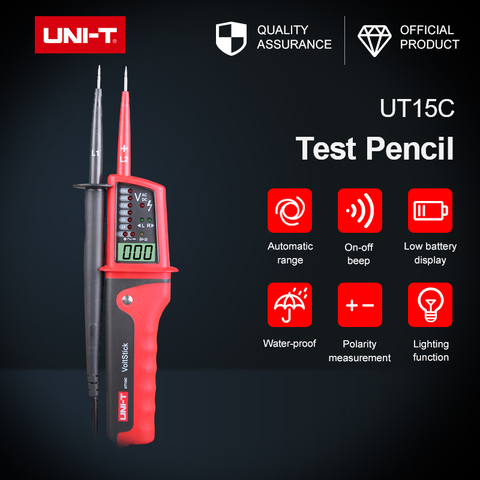 Testeur de tension numérique étanche UT15C, affichage LCD, plage automatique de Rotation de Phase, 24V ~ UNI-T V AC/DC, 690 ► Photo 1/6