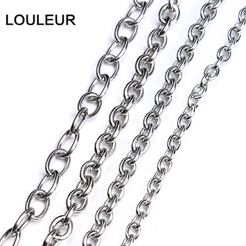 5 m/lot 3 4 5 6 mm en acier inoxydable O lien chaîne en vrac femmes hommes chaîne collier en vrac lien chaînes pour collier fabrication de bijoux ► Photo 1/6