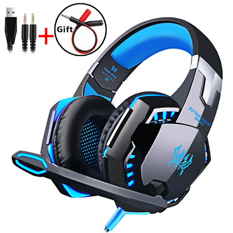 Casque de jeu filaire Casque Surround son basses profondes Casque stéréo écouteurs avec Microphone pour jeu XBox PS4 PC portable ► Photo 1/6