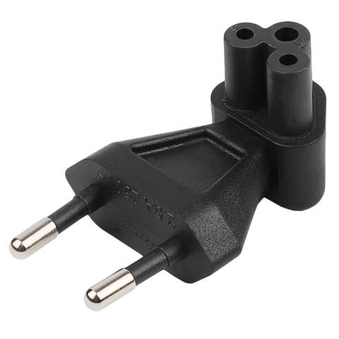 2 broches ue mâle à Iec 320 C5 femelle adaptateur secteur 2.5A fusible, convertisseur de puissance industriel ue ► Photo 1/6