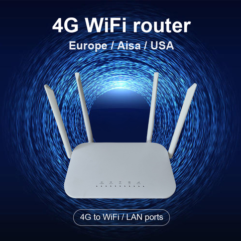 LTE CPE 4G wifi routeur carte SIM wifi routeur 300m CAT4 32 utilisateurs wifi RJ45 WAN LAN routeur sans fil ► Photo 1/6