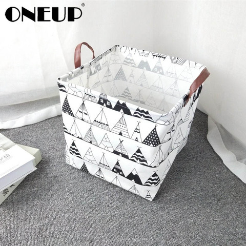 Onjing Cube pliant panier à linge pour enfants jouet livre panier de rangement articles divers vêtements organisateur boîte de rangement maison conteneur barils ► Photo 1/6