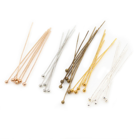 Épingles à tête sphérique en métal, 200 pièces/lot, diamètre 0.5mm, 16, 20, 25, 30, 40, 45, 50mm ► Photo 1/6