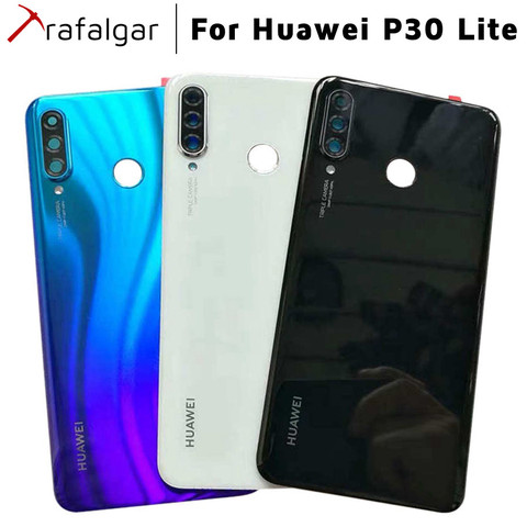 Coque arrière en verre pour Huawei P30 Lite, 6.15 pouces, Nova 4e ► Photo 1/6