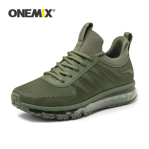 ONEMIX-baskets de course à coussin d'air pour hommes, chaussures de Sport de taille supérieure à la mode, pour Jogging, remise en forme, décontracté ► Photo 1/6