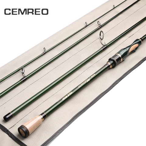 CEMREO – canne à pêche Spinning et Casting ultralégère de 3 à 4 sections de 1.8 ou 2.4m, accessoire Portable pour voyage, Action M ► Photo 1/6