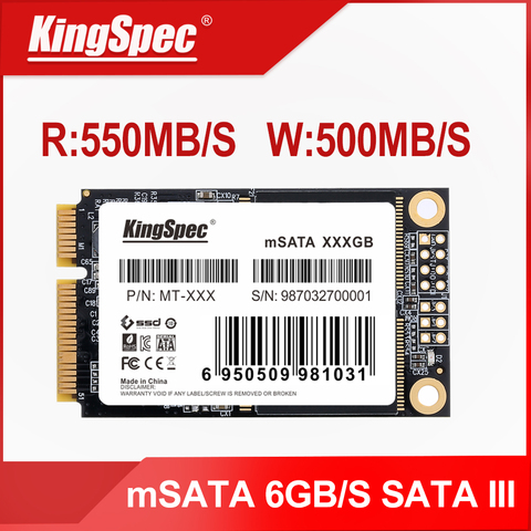 KingSpec – disque dur SSD mSATA, SATA 3, avec capacité de 64 go, 120 go, 128 go, 240 go, 256 go, 500 go, 512 go, 1 to, pour ordinateur portable, netbook ► Photo 1/6