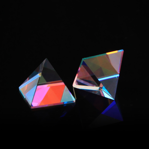 Pyramide de couleurs arc-en-ciel prisme optique K9 verre cristal décoration artisanat photographie ► Photo 1/6