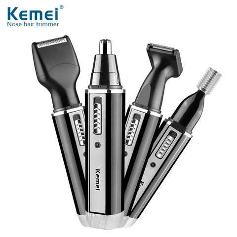 Kemei – tondeuse professionnelle électrique Rechargeable 4 en 1 pour hommes, rasoir pour le nez et les oreilles, coupe de tempe, outils de soins personnels ► Photo 1/6