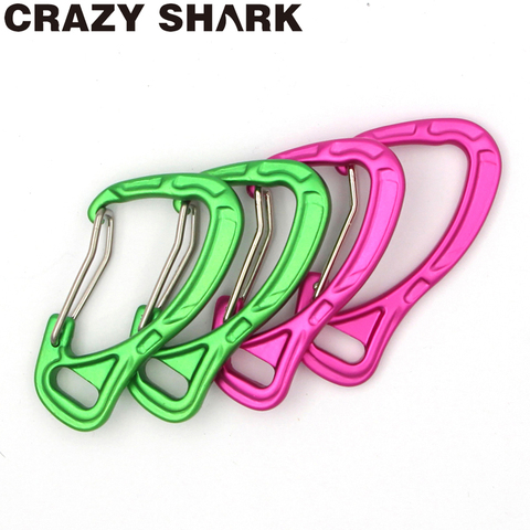 Crazy Shark – mousqueton de pêche en alliage d'aluminium, porte-clé, Camping en plein air, escalade, mousqueton à boucle, 4 pièces ► Photo 1/6