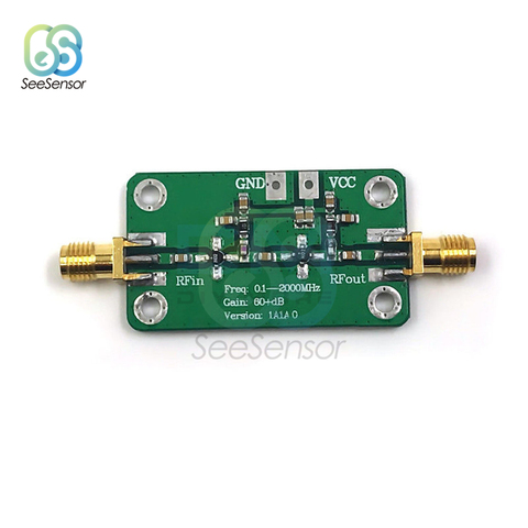 0.1-2000MHz Gain 60dB RF amplificateur à faible bruit LNA Module 0.1 ~ 2GHZ RF amplificateur à large bande ► Photo 1/1