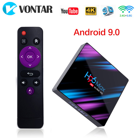 4GB 64GB H96 MAX RK3318 Smart TV Box Android 9 Wifi BT H96MAX TVBOX 4K Youtube lecteur multimédia décodeur 4G 32G 2G 16G ► Photo 1/6