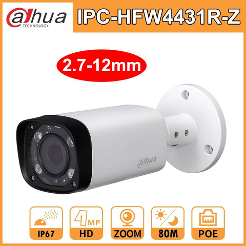 Dahua 4MP caméra de nuit DH IPC-HFW4431R-Z 2.7-12mm motorisé VF objectif 80 M vision nocturne POE caméra de sécurité réseau ► Photo 1/6
