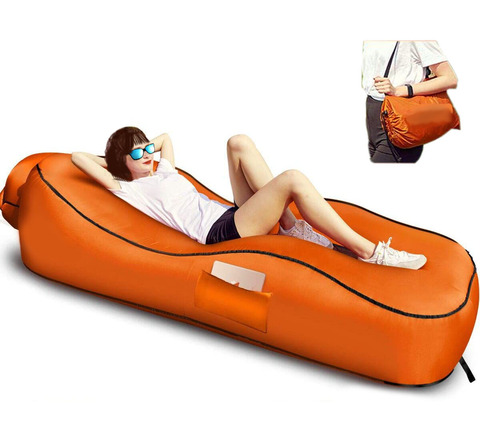 Canapé gonflable de Camping en plein Air, sac paresseux 3 saisons pour plage, piscine, lit à Air, chaise longue, sport, voyage, usage domestique ► Photo 1/5