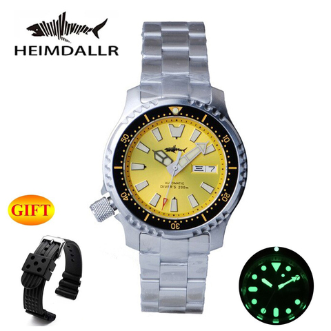 HEIMDALLR – montre automatique pour hommes, NH36, montre-bracelet mécanique de plongée 200M, en acier 316L, saphir cristal, cadran lumineux 3C ► Photo 1/6