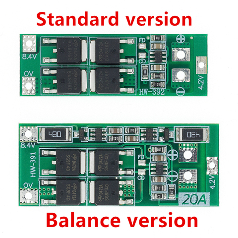 2S 20A 7.4V 8.4V 18650 batterie au Lithium carte de protection/BMS carte standard/balance ► Photo 1/6