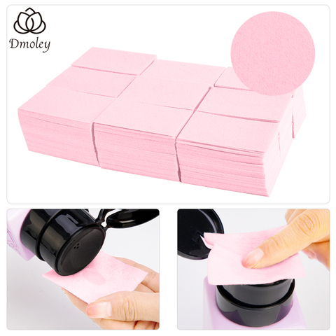 Dmoley 1 paquet de lingettes non pelucheuses serviettes dissolvant de vernis à ongles Gel lingettes pour ongles tampons de coton manucure pédicure Gel outils ► Photo 1/6