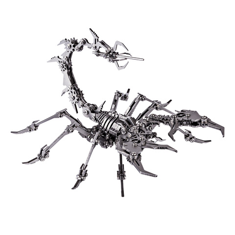 Kit d'assemblage du modèle roi Scorpion, en acier inoxydable 3D bricolage, des modèles détachables, des jouets de Puzzle, ornements, cadeau argent pour enfants et hommes ► Photo 1/6