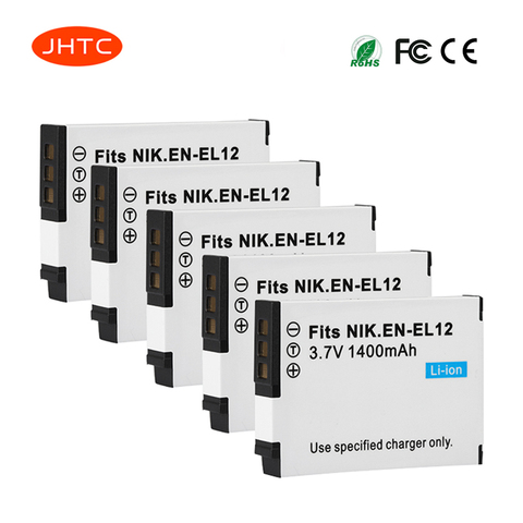 EN-EL12 Batterie Pour Nikon CoolPix S610 S610c S620 S630 S710 S1000pj P300 P310 P330 S6200 S6300 S9400 1400mAh Batterie ENEL12 ► Photo 1/5