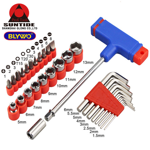 29 pièces tournevis et embouts à douille ensemble clé hexagonale T Type poignée clé à douille ensemble outils de réparation Kit d'outils ménagers ► Photo 1/6