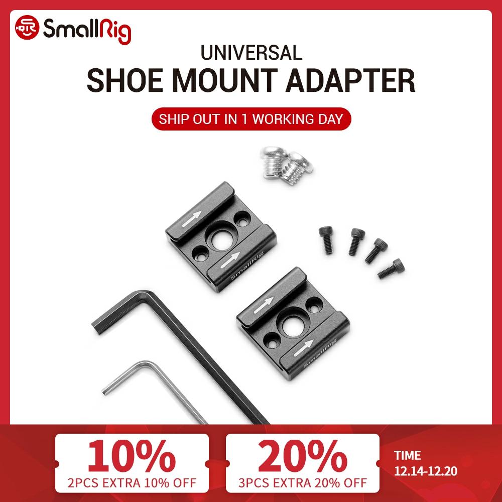 Collier de serrage pour appareil photo small rig 2 pièces adaptateur de montage pour chaussures froides/chaudes en aluminium avec 1/4 vis de montage pour le montage du moniteur Flash lumière LED ► Photo 1/6