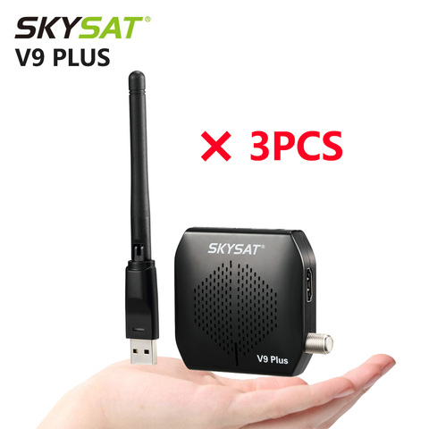 [3 pièces] récepteur Satellite SKYSAT V9 Plus DVB S2 support CS CCCams Newcamd Powervu Biss récepteur Satellite USB PVR HD ► Photo 1/6