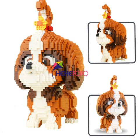 2100 pièces 16128 blocs de diamants Shih Tzu chien, modèle petites briques, teckel, assemblage de jouets, figurines d'action, jouets pour enfants, cadeaux ► Photo 1/6