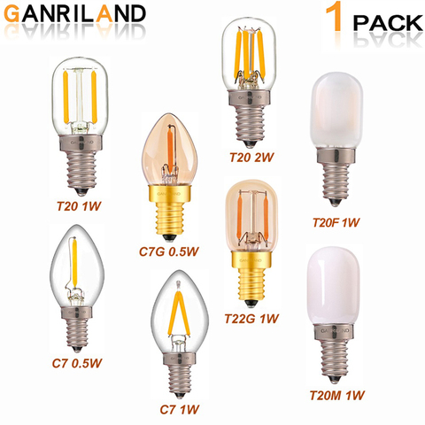 GANRILAND E14 LED Dimmable Ampoule E12 E14 220 V 0.5 W 1 W 2 W lampe à LED LED Filament Lustre de Lumière de Nuit LED Edison Ampoules C7 T20 T22 ► Photo 1/6