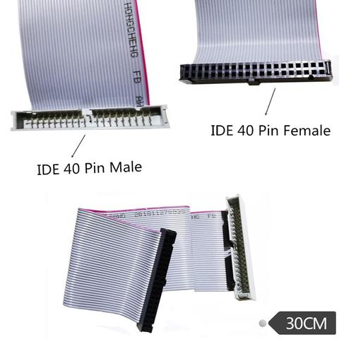 30cm IDE 40 broches mâle à femelle câble d'extension de données de disque dur cordon plat pour 3.5 pouces PATA HDD ► Photo 1/6