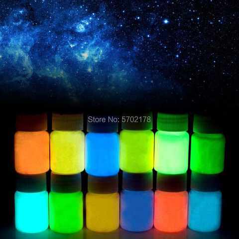 Peinture fluorescente lumineuse à base d'eau, pigment d'art, peinture corporelle, étanche, lueur dans la nuit, poudre, revêtement de poussière, bricolage ► Photo 1/6