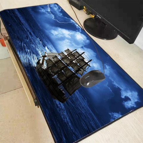 Mairuige navire sur la Version de vitesse de mer grand bord de verrouillage tapis de souris de jeu pour ordinateur portable clavier de bureau 900*400*3mm ► Photo 1/6