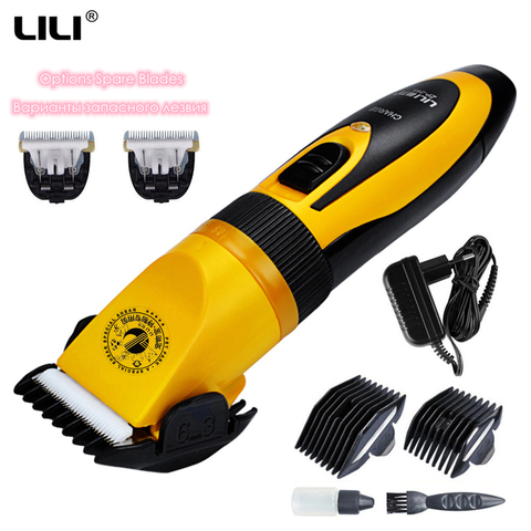 Vente chaude 35 W ciseaux électriques professionnel tondeuse pour animaux de compagnie animaux toilettage tondeuses chien coupe-cheveux 110-240 V AC ► Photo 1/6