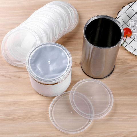 12 pièces sans BPA boîte en plastique couvre réutilisable stockage étain joint étanche capuchon pour les produits en conserve ► Photo 1/6