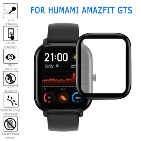 Film protecteur 3D de bord incurvé par plein écran pour Xiaomi Amazfit GTS BIP Bip U S GTS 2 couverture de Film en verre souple de couverture de montre intelligente ► Photo 1/6