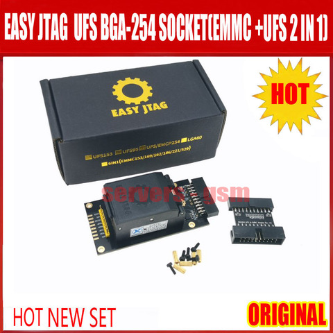 2022 PLUS récent ORIGINAL Easy-Jtag UFS BGA-254 prise/EMMC 254 adaptateur avec facile JTAG PLUS boîte travail ► Photo 1/6