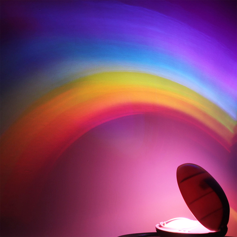 Arc-en-ciel lampe de Projection LED couleur veilleuse 3 Modes projecteur Style en forme d'oeuf lampe de Table pour enfants chambre décor à la maison cadeau ► Photo 1/1