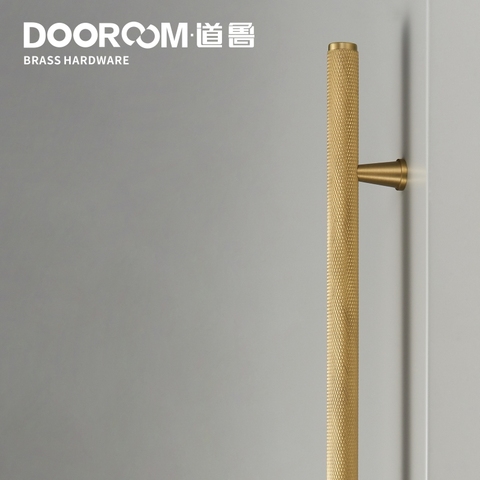 Dooroom laiton longues poignées de meubles moleté armoire commode armoire tiroir réfrigérateur porte tire boutons ► Photo 1/6