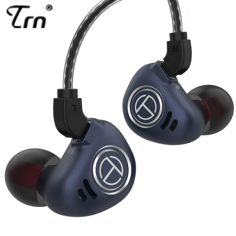 Écouteurs intra-auriculaires en métal hybride, moniteur IEM HIFI, oreillettes de Sport, course à pied, casque à 2 broches détachables, BA5/ST1/V30, TRN V90 1DD 4BA ► Photo 1/6