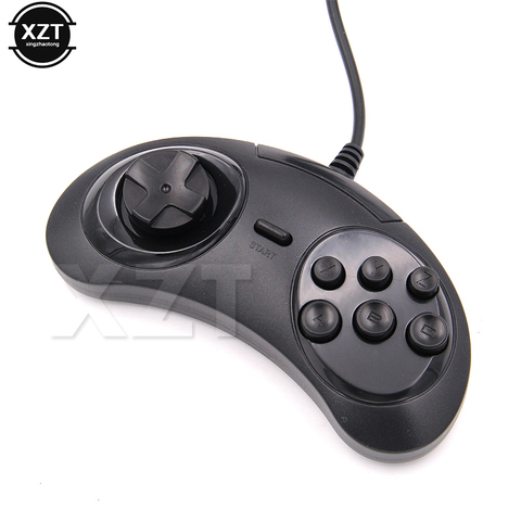 Manette de jeu filaire USB pour SEGA Genesis/MD2 Y1301, 6 boutons, Joystick classique, pour MAC Mega Drive, Pad PC, nouveauté ► Photo 1/4