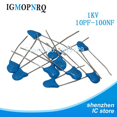 Condensateurs céramiques haute tension, 20 pièces, 1kv, 2KV, 3KV, 5PF, 30PF, 47PF, 56PF, 100PF, 220PF, 1NF, 2.2NF, 3.3NF, 4.7NF, 10NF, 100NF, 471, 222, 223 ► Photo 1/3