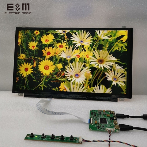 Écran tactile LCD capacitif 15.6 pouces 1920x1080 UHD, Kit d'installation autonome, moniteur avec carte lecteur, HDMI, Module d'affichage USB 5V pour Raspberry Pi ► Photo 1/6