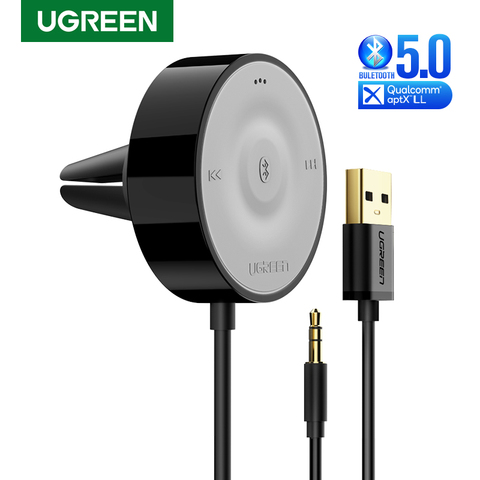 UGREEN Bluetooth 5.0 voiture Kit récepteur aptX LL sans fil 3.5 AUX adaptateur pour haut-parleur de voiture USB Bluetooth 3.5mm Jack Audio récepteur ► Photo 1/6