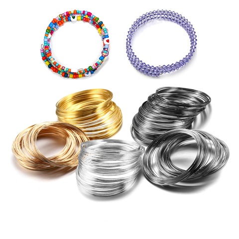 Fil en acier à mémoire de 100mm pour la fabrication de Bracelets, boucles d'oreilles, bijoux, 0.6mm, bricolage, perles, fournitures ► Photo 1/6