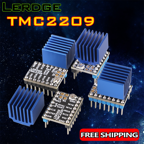 LERDGE 3D imprimante pièces TMC 2209 moteur pas à pas pilote 256 UART TMC2208 A4988 LV8729 TMC2130 Stepstick 2.0A ultra-silencieux Ender3 ► Photo 1/6